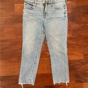 Madewell Blue Ankle Cropped Jeans with Vintage Look